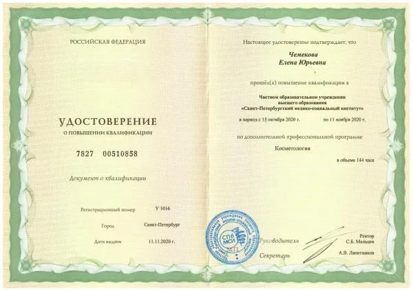 Чемекова Елена Юрьевна