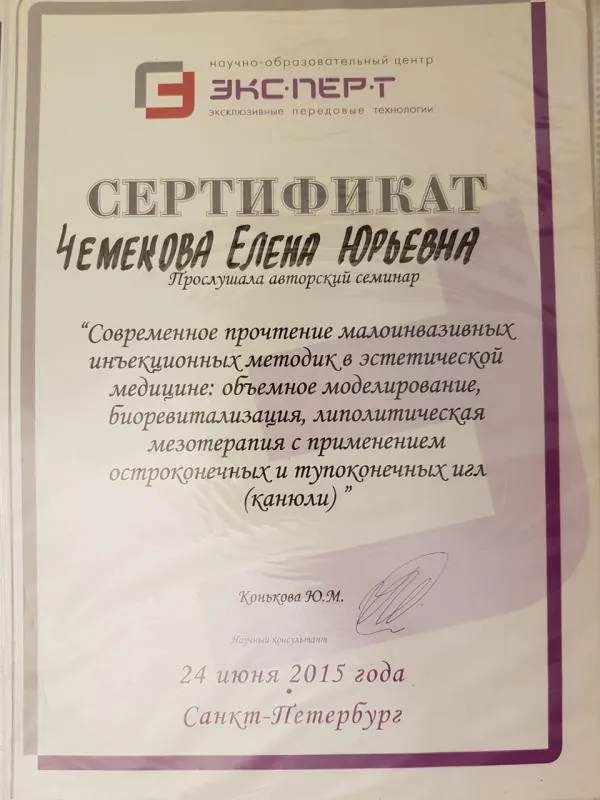 Чемекова Елена Юрьевна